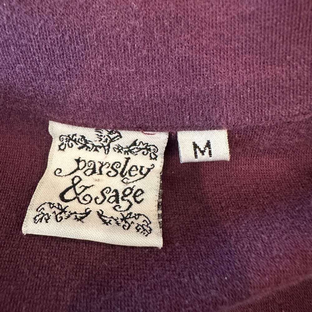 Parsley & Sage Women's Deep Purple Pea Coat - Picture 5 of 5